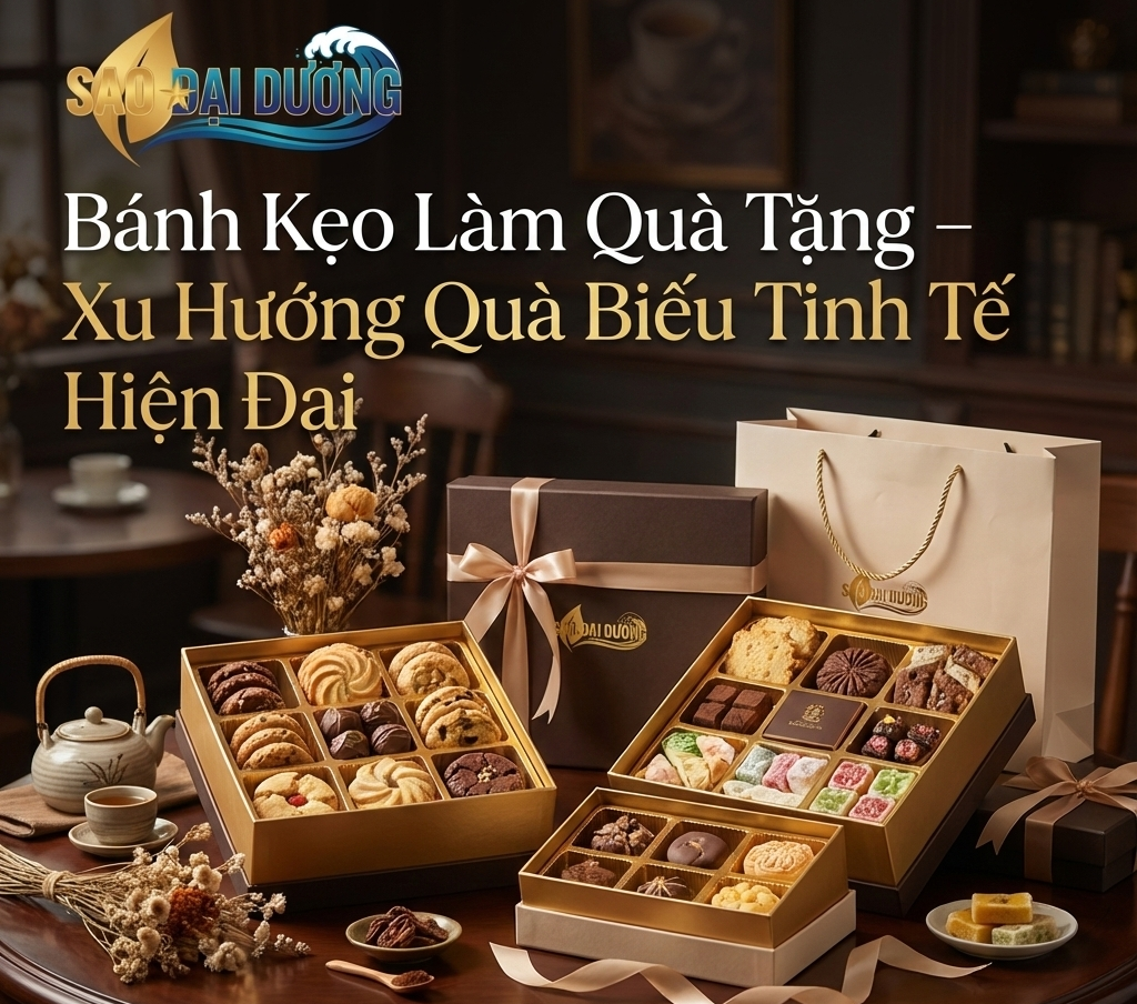 Bánh Kẹo Làm Quà Tặng – Xu Hướng Quà Biếu Tinh Tế Hiện Đại